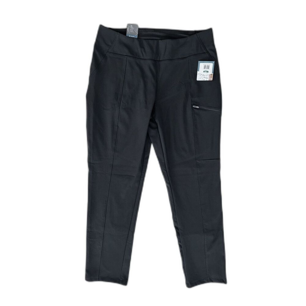 NWT Columbia Women's OMNI Shade Fleece Lined Active Fit Pants Black size XL